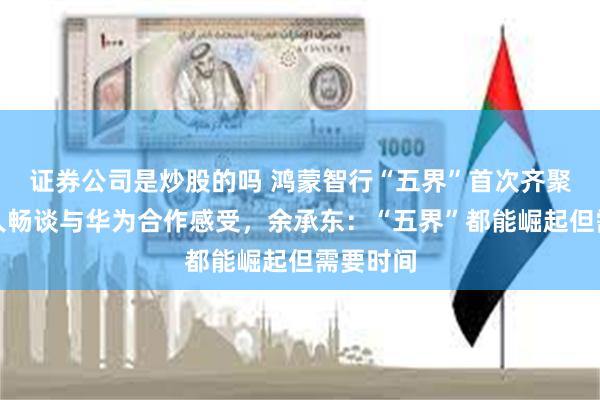 证券公司是炒股的吗 鸿蒙智行“五界”首次齐聚！负责人畅谈与华为合作感受，余承东：“五界”都能崛起但需要时间